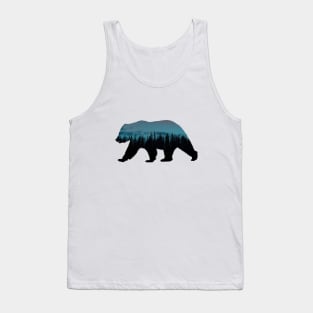 Tree Silhouette Bear Tank Top